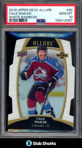 2019 UPPER DECK ALLURE #80 CALE MAKAR WHITE RAINBOW RC ROOKIE PSA 10