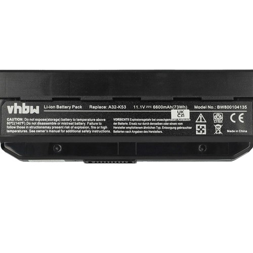 Batteria per Asus X53SV X53SJ (modello 2011) X53SV (modello 2011) 6600mAh 11,1V - Foto 5 di 9