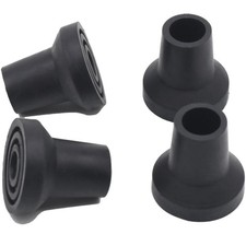 1/2', 3/4', 7/8' Walking Cane Tips 4 Pack Set, No-Slip Quad Cane Replacement ...