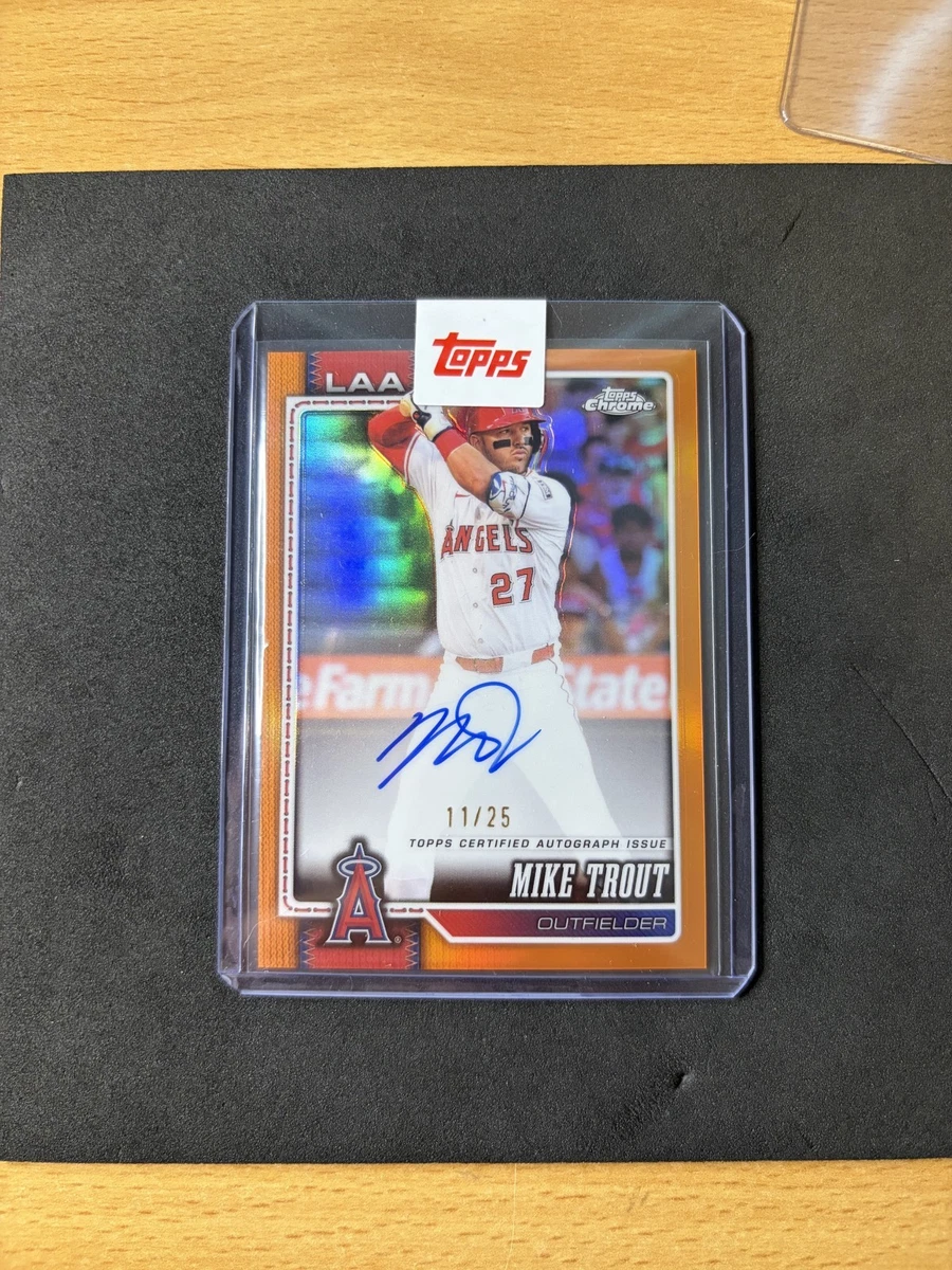 Topps Mike Trout Autographed Baseball Sports Trading Cards for