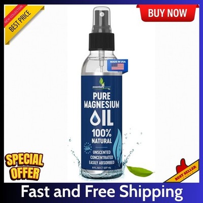 Pure Magnesium Oil Spray 8oz - Topical Magnesium Spray for Sleep Extra Strength.