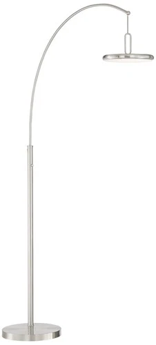 Lite Source Sailee 84 1/4" High Brushed Nickel LED Arc Floor Lamp - Picture 2 of 3