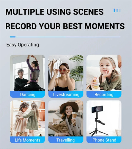 Selfie Stick Tripod Bluetooth Remote Portable Android iPhone With Holder 360° - Bild 4 von 10