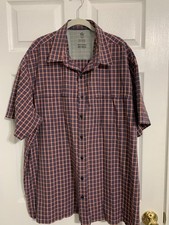 Arrow Mens Button Front Shirt Size 2X Plaid