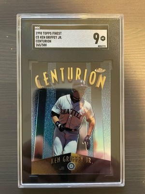 Ken Griffey Jr. 1998 Topps Finest Centurion SP /500 #C5 SGC 9 Seattle Mariners