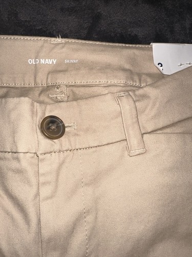Old Navy Pants Womens Size 2 Regular Skinny Chino Khaki Stretch NEW 28X32 - Bild 3 von 3