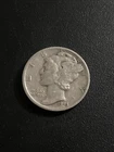 1943-S Mercury 90% Silver Dime 10 Cents Good Condition