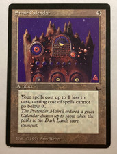 MTG The Dark STONE CALENDAR LP (BIN) Graded Power
