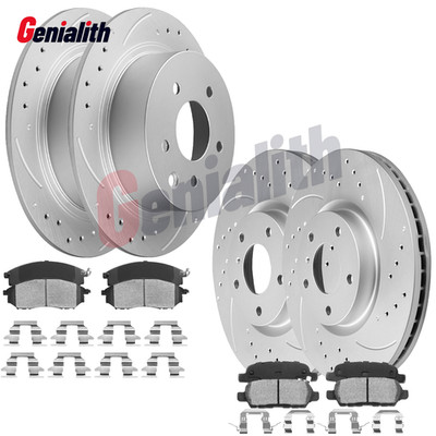 Front Rear Drilled Rotors Ceramic Brake Pads for Nissan Murano INFINITI QX70 Q70