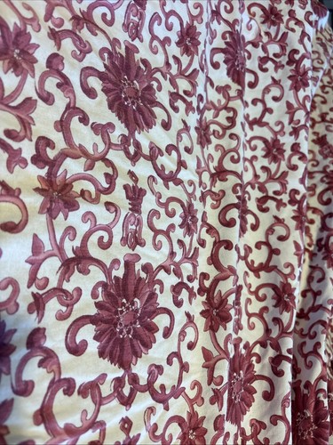 RALPH LAUREN Cal King Fitted Sheet PORCELAIN ROSETTE Red/White Scrolls - Picture 7 of 9