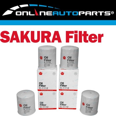 4 Oil Filters Sakura C1112 (Z334) for Toyota 1HZ 1HDT 4.2L