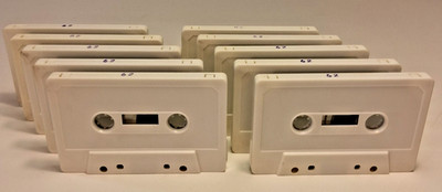 10 Bulk Pack 60 minute White Shell Blank Cassette Tape fine quality lot C-62
