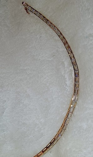 16 Zoll cz 925 Tennis Stil Halskette - Bild 10 von 13