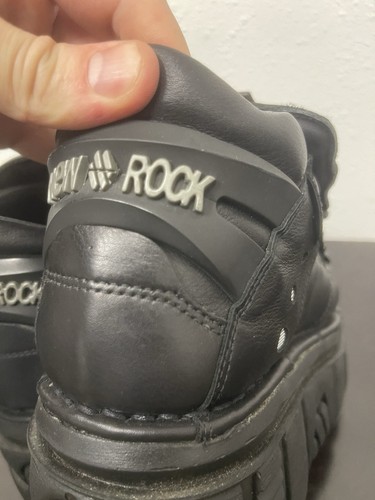 New Rock Tower Shoes Metallic Black US Mens 8 US Women’s 9.5 EU 41 Punk Platform - Picture 5 of 23