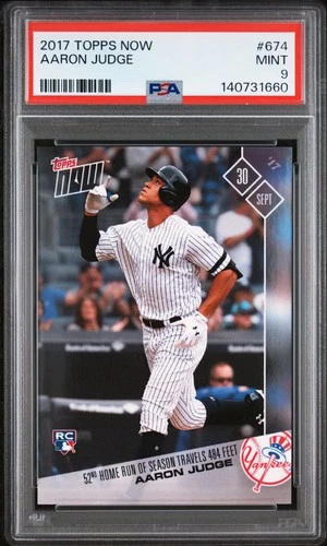 2017 TOPPS NOW #674 AARON JUDGE ROOKIE RC PSA 9