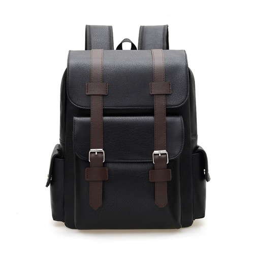 PU Business Computer Bag Large Capacity Leather Backpack Outdoor Travel - Bild 13 von 15