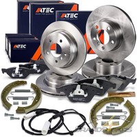 Atec 4X Bremsscheibe + BelÄGe + Bremsbacken Vorne + Hinten FÜR Bmw X1 E84 Sdrive
