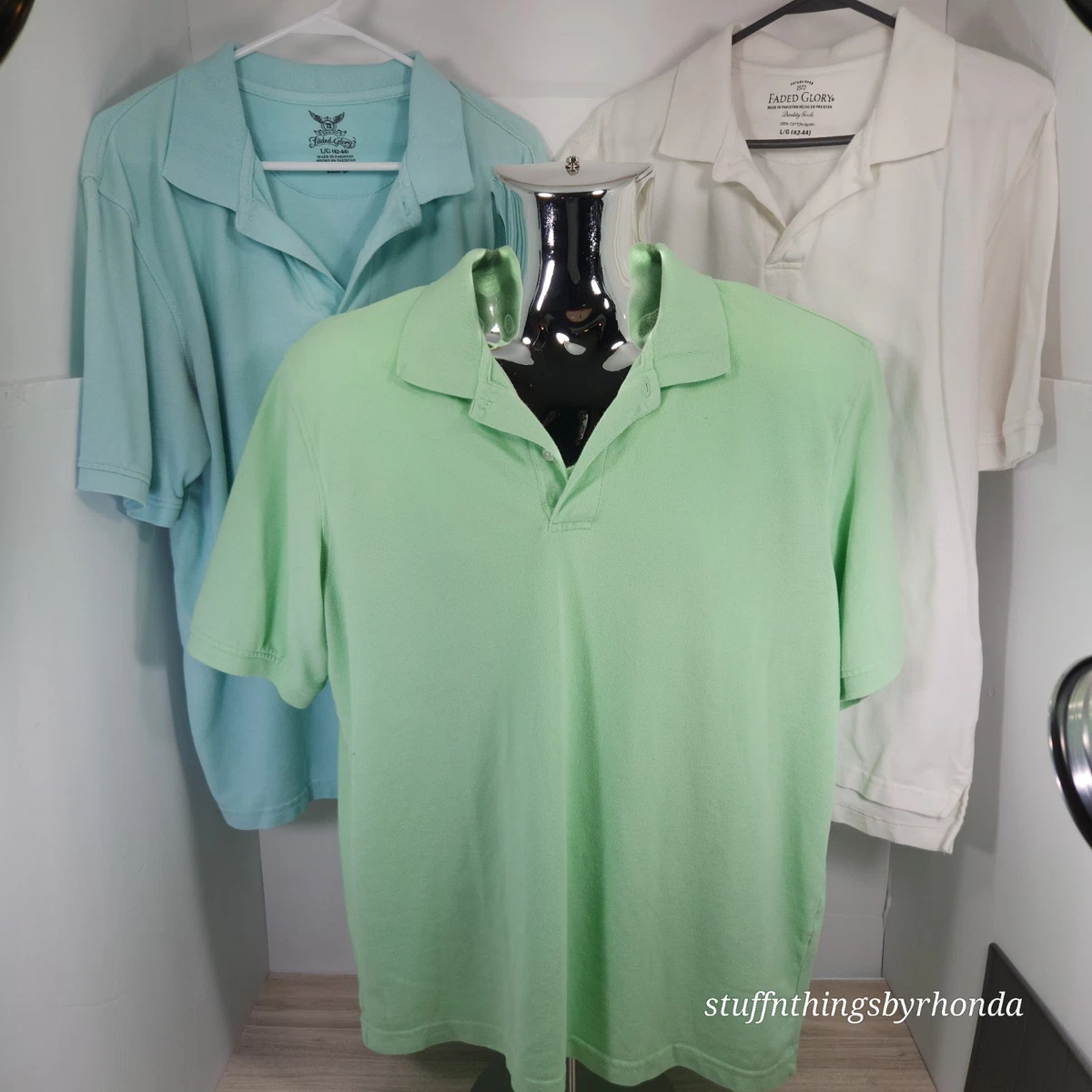 トップス 00s FADEDGLORY Border POLO Shirts greeny Faded Glory Polo Ralph Lauren Shirts products for sale | eBay