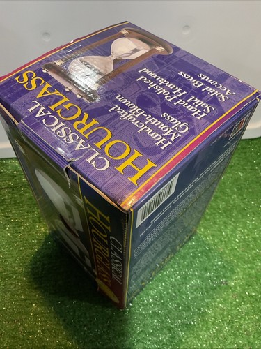 Koch Classic Sanduhr Sanduhr 9,5" hoch mundgeblasenes Glas Holz & Messing in Box - Bild 18 von 18