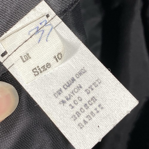 VINATGE 50s 60s Bernie Bee Dress Size 10 Black Velvet Rabbit Fur Trim Party - Picture 9 of 16