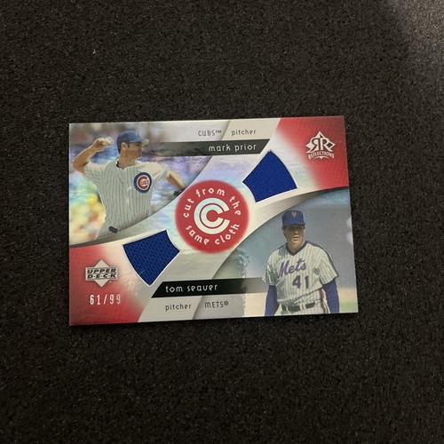 2005 Upper Deck Reflections Tom Seaver/Mark Prior Dual Patch /99 SSP RARE HOF