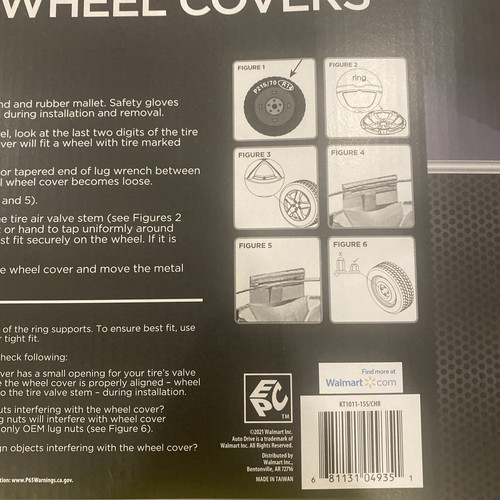 NEW Auto Drive 15-Inch Wheel Covers - 4 Pack Rust-Resistant KT1011-15S/CHR - Picture 5 of 5