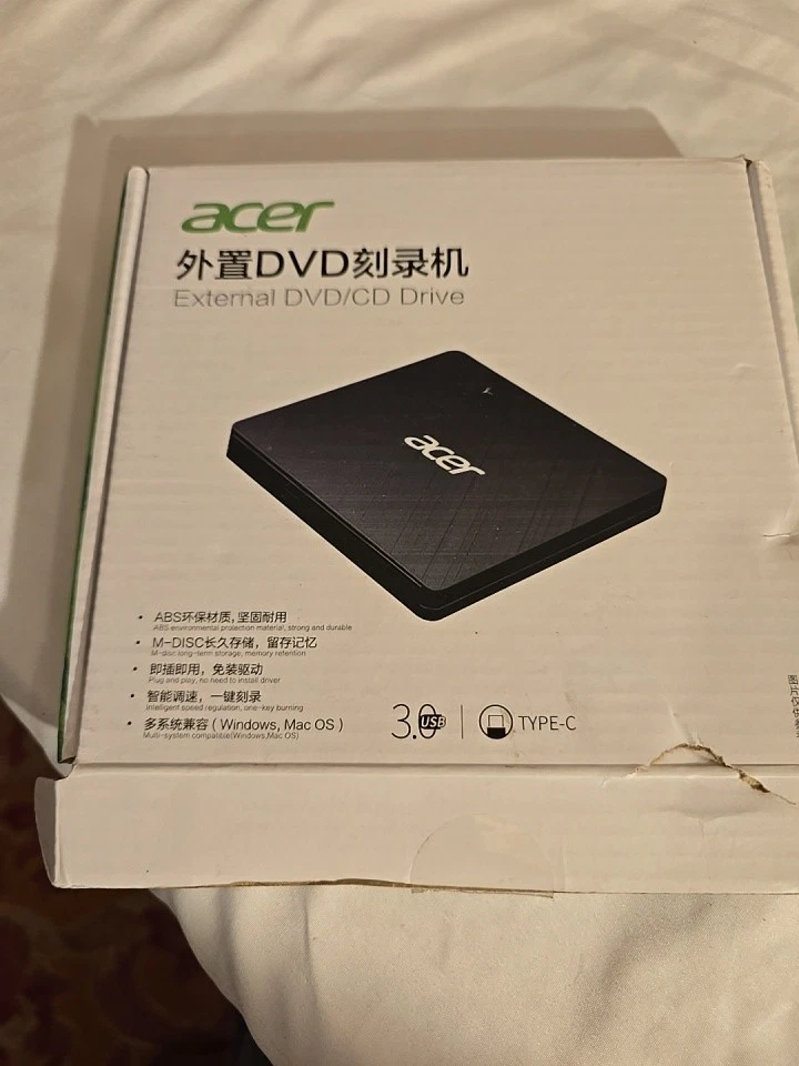 USB 3.0 Player Burner Writer for PC Laptop Windows 11 10 External CD DVD Drive - Image 2 of 4