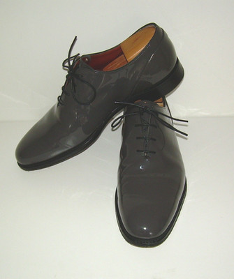 Joseph Cheaney Lack Leder dunkelgrau sehr edel !! Gr 7 F  Neupreis 530  
