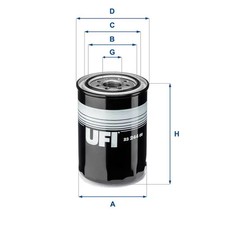 Ölfilter Anschraubfilter 23.244.00 UFI für NISSAN FORD