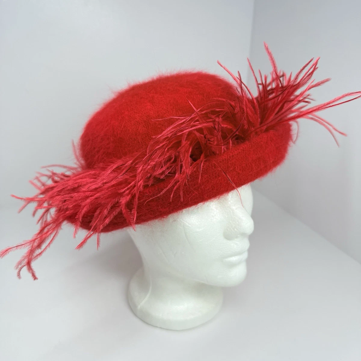 Fascinator Red Vintage Hats for Women for sale | eBay display picture 2