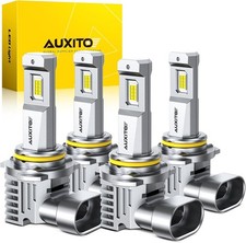 AUXITO 9005 9006 Light Bulb Combo, 60000LM, 6500K Cool White, Mini Size, No Adap