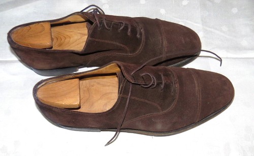 Emling Chausseur Brown Suede Leather Lace Shoes Size 9.5 - with Shoe Trees - Picture 2 of 4