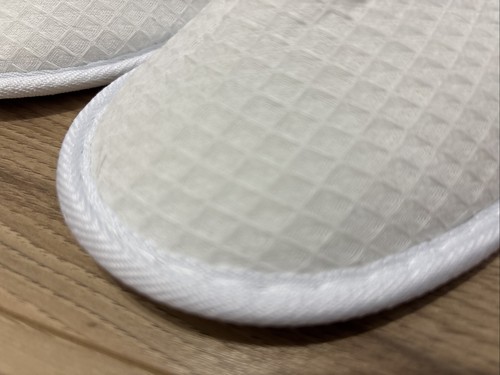 (10 paia) Frette Hotel Spa Ciabatte Ospiti Tessuto Waffle Bianco Taglia Large - NUOVO - Foto 5 di 7