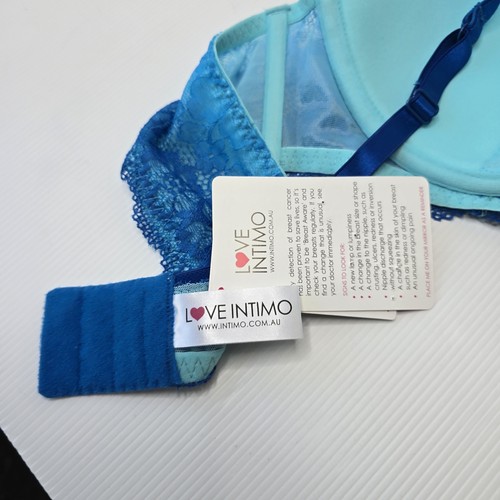 Intimo Set Bra & Panties, Bottoms Size 16 & Bra 14C Blue Ombre BNWT - Picture 8 of 10