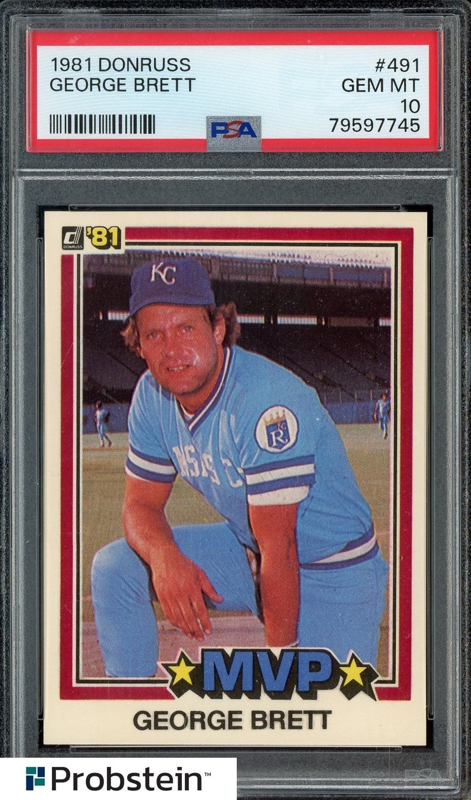 1981 Donruss #491 George Brett Kansas City Royals HOF PSA 10 GEM MINT