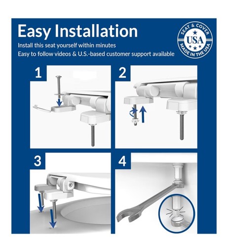 Little2Big Toilettensitz mit integriertem Kleinkind Töpfchentrainingssitz, langsames Schließen - Bild 5 von 5