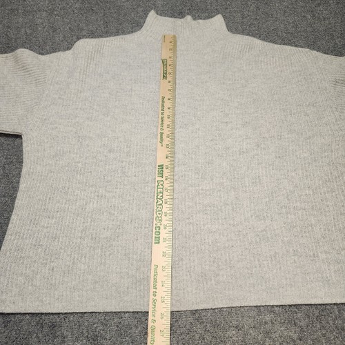 Everlane Sweater Womens XXL Grey Ribbed High Collar Wool Cashmere Blend Pullover - Picture 7 of 14