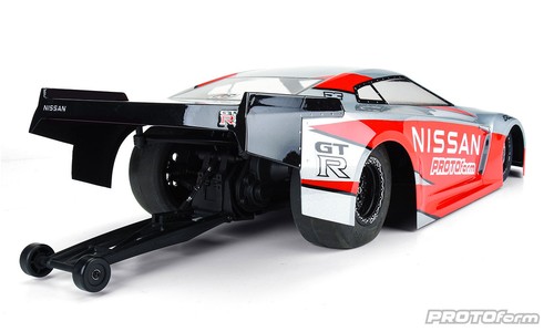 Protoform 1585-00 Nissan GT-R R35 Pro Mod Clear Body : Losi 22S No Prep Drag Car - Picture 3 of 7