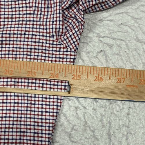 Ralph Lauren Shirt Oxford Mens Large Red Blue Check Classic Fit Long Sleeve Pony - Picture 9 of 12