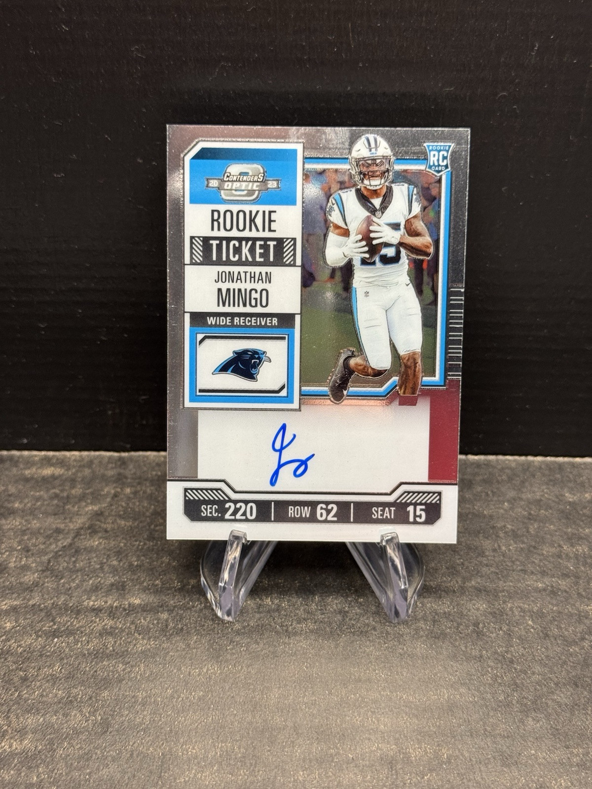 Jonathan Mingo 2023 Panini Contenders Optic Rookie Ticket Auto RC