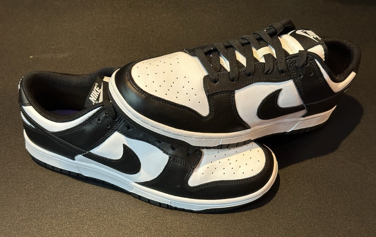 Size 10.5 - Nike Dunk Low Black White for sale online | eBay