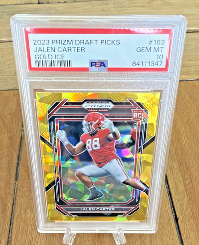 2023 Panini Prizm Draft Picks - Jalen Carter #163 Gold Ice Prizm (RC) - Bild 1 von 2