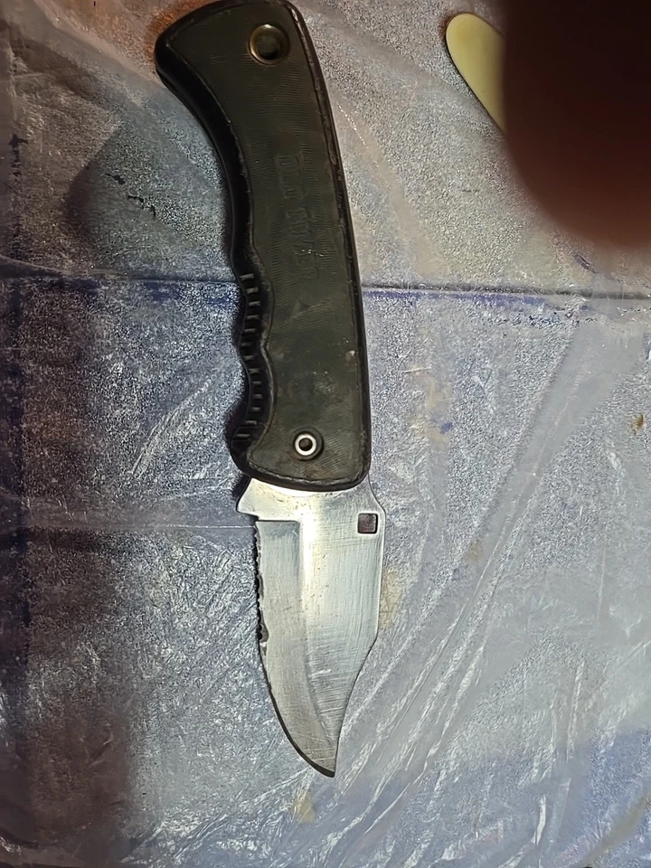 Cuchillo Plegable Vintage Schrade+ Old Timer 470T Beast EE. UU. Foto 2 de 3