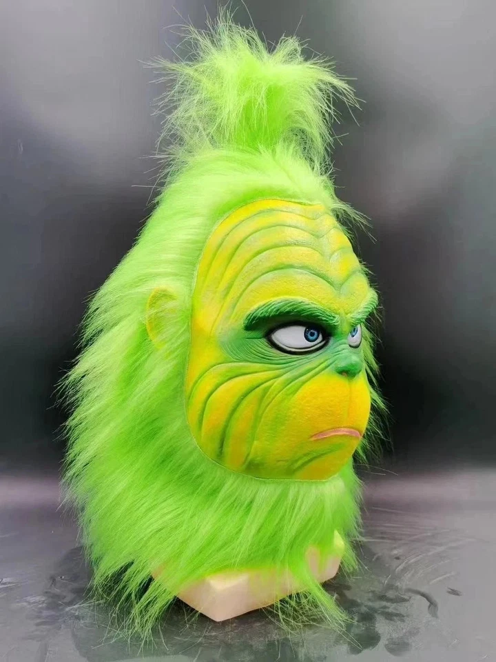 Máscara Grinch Navidad Látex Tocado “Cómo el Grinch Robó la Navidad” - NUEVO Foto 2 de 4