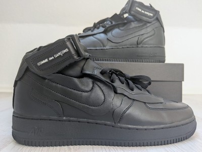 EU 46 - Nike Air Force 1 Mid Comme des Garçons Schwarz  Herren Sneaker | DC3601 