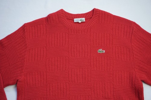 Lacoste maglia lana maglione uomo pullover top taglia 4 M Medium Crew VINTAGE - Foto 4 di 9
