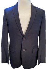 THEORY Navy Blue Wool Sport Coat Blazer Size 40R Slim.          P13172