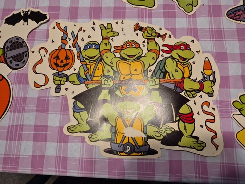 6 Vintage Teenage Mutant Ninja Turtles Halloween Cutouts Used - Picture 18 of 20