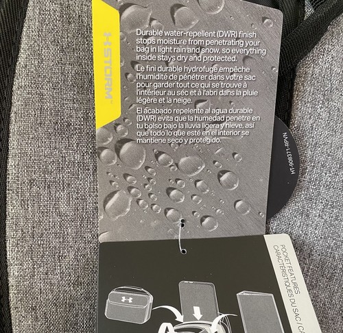 Under Armour Backpack Grey Black UA Scrimmage Laptop Sleeve Padded Back #96510 - Picture 8 of 23