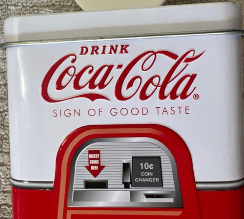 Drink COCA COLA Soda TIN VENDING MACHINE COIN BANK 2010 Coke 9 Inch - Picture 5 of 16